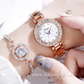 Luxury Women's Fashion Quartz Watches with Rhinestone Charm Dress Ladies Watch with Stainless Steel Casual Quartz Wristwatches